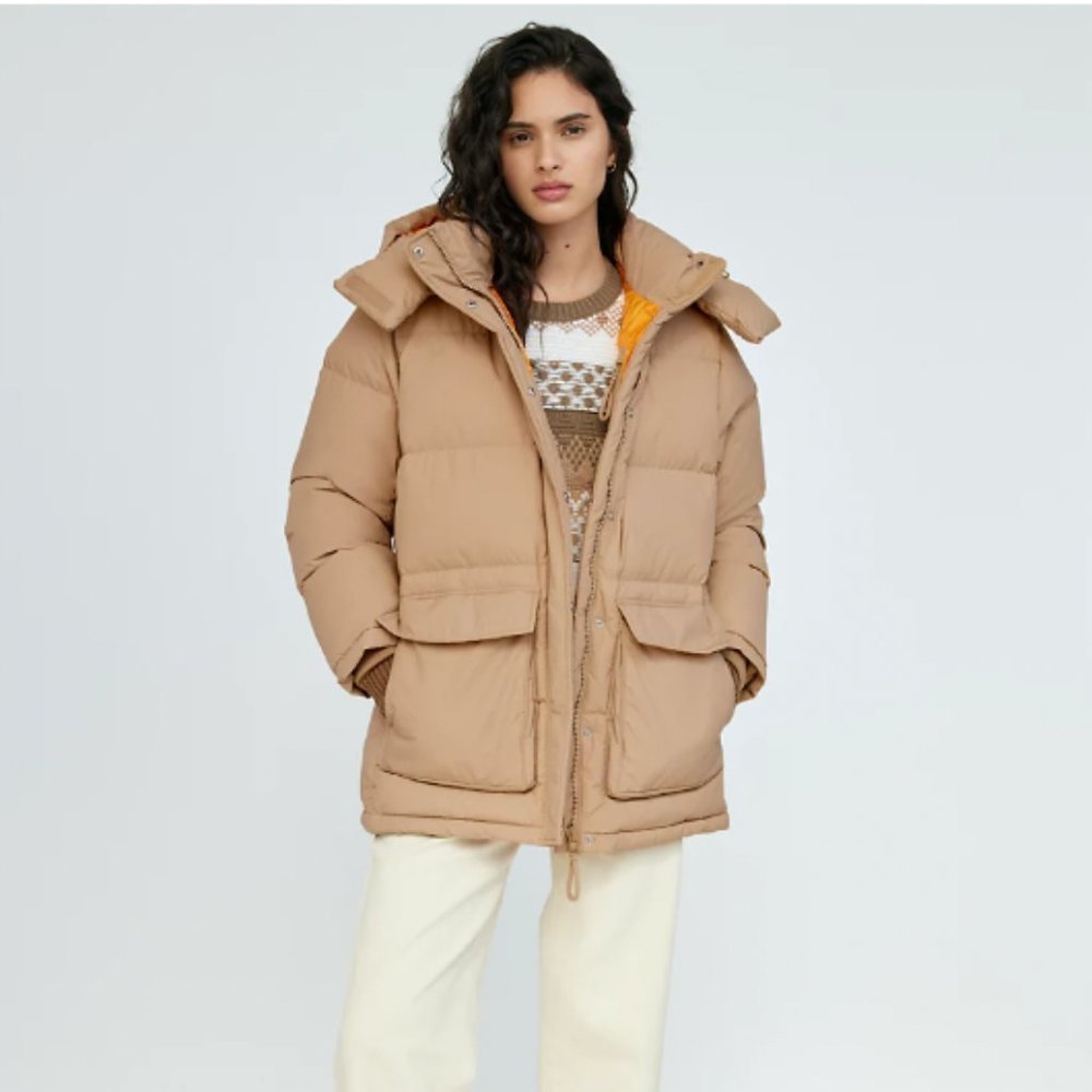 ❌SOLD ❌Aritzia Wilfred Free Archive Parka Hooded, quilted down parka black - Picture 1 of 16